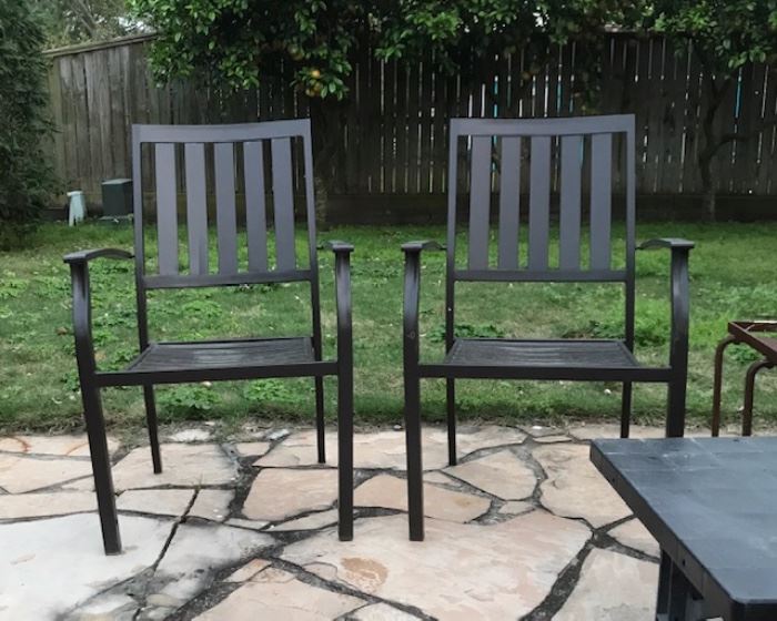 Pair of Aluminum Patio Chairs