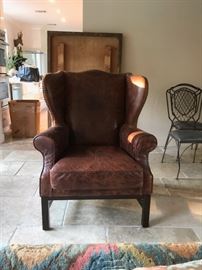 Leather Wingback Chair