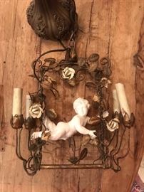 1940s Italian Cherub Puti Chandelier