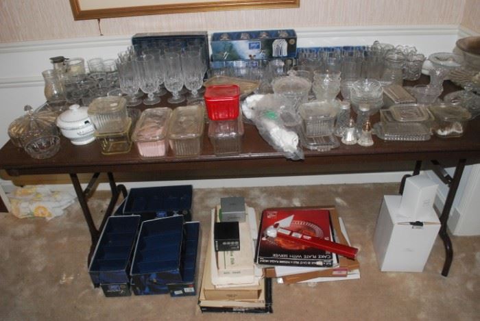 Loads of Glassware and yes refrigerator sets and sandwich sets