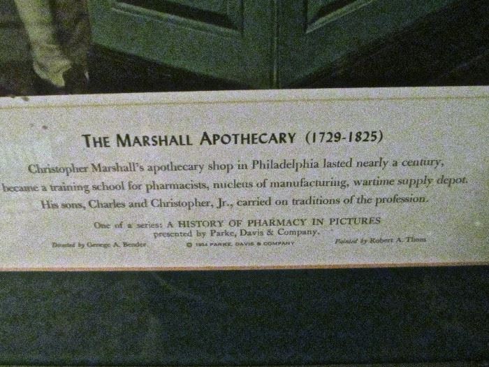'THE MARSHALL APOTHECARY' PRINT 