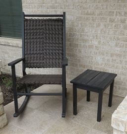 Front porch chair, table