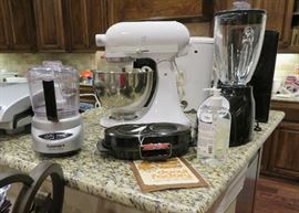 KitchenAid mixer, blenders, donut maker