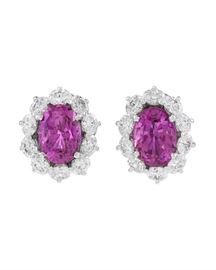 Lot 598 Pink Ceylon Sapphire Earrings