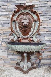 201 lion face wall fountain