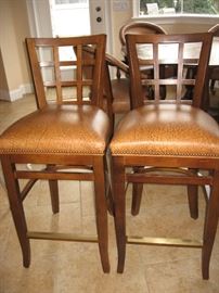Fairfield with brass studs barstools (pair)
