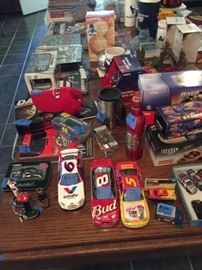 NASCAR metal cars and memorabilia