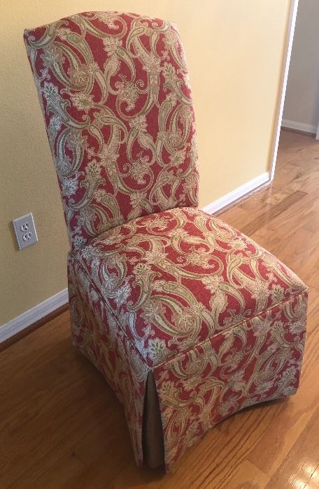 Upholstered Paisley Parson's Chair with Button-up Back (20"W  26"D  41"H) - $100