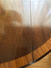 Inlaid Wood Drop Leaf Side Table (36"W  28"D  26"H) - $395