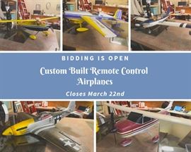Custom Built Remote Control Model Airplanes