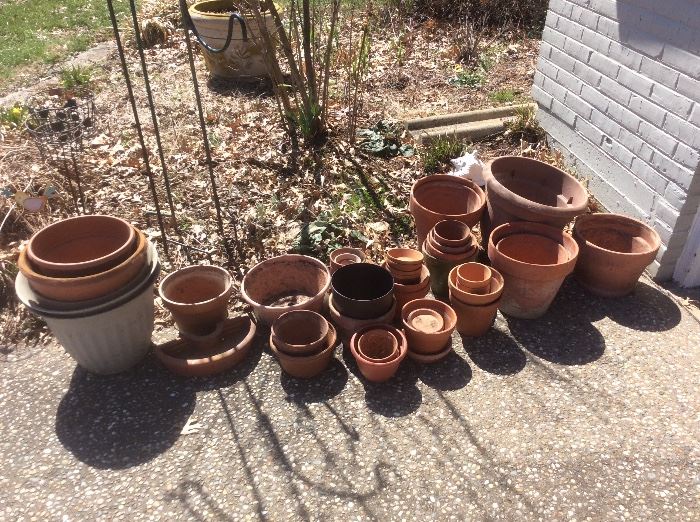 Lots of flower pots