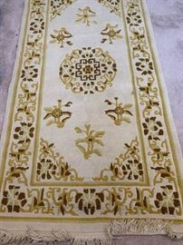 Beige and Gold Nepalese Carpet