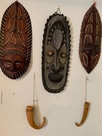 Papua New Guinea Mask Trio