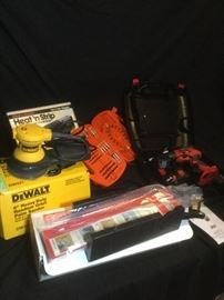 Sander, Heat Gun, Cordless Drill, and More