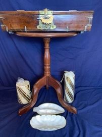 Side Table with Decorative Box from Syria and More