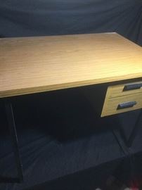 Small Mid Mod Desk with Two Drawers