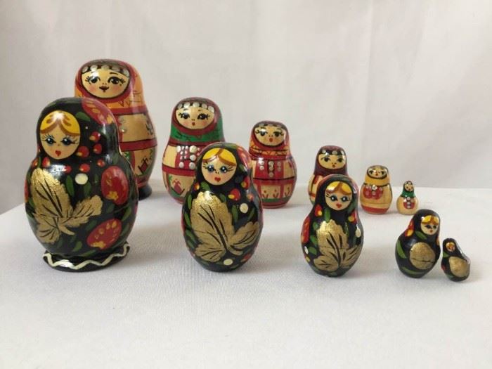 Two Sets of Nesting Dolls