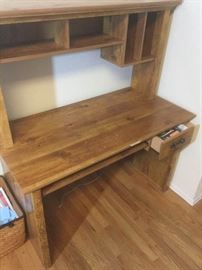 Wooden Desk with Hutch and Chair