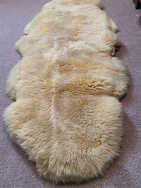 Yellow Australian Lamb Skin Rug C