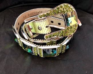 Sparkly blues and greens belt