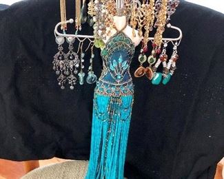 Dangly earrings and stand