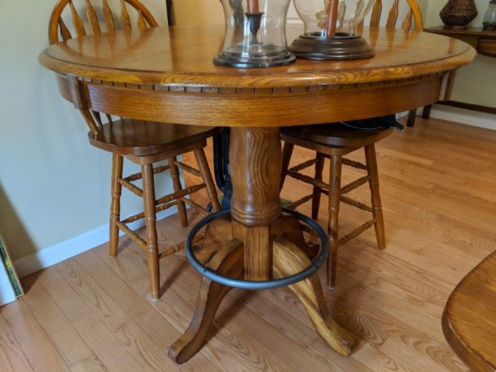 bar height table and chairs