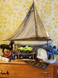 Vintage Wood Sailboat
