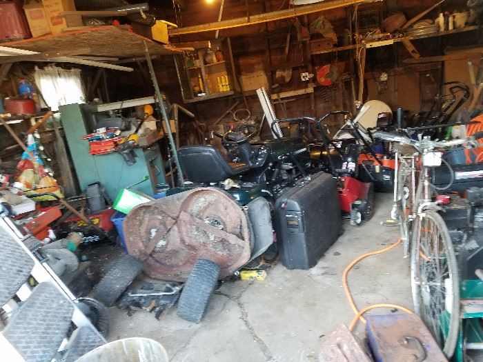 Loaded Garage Snow Blowers Sears Tractor with 42 inch Snow Blower