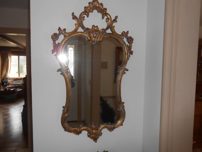 Gold Gilded ornate mirror
