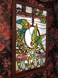 Modern stained glass lighted panel