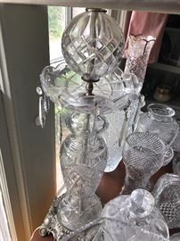 Cut and pressed crystal -monumental lamp