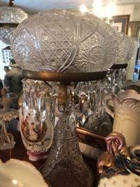 Large crystal lamp