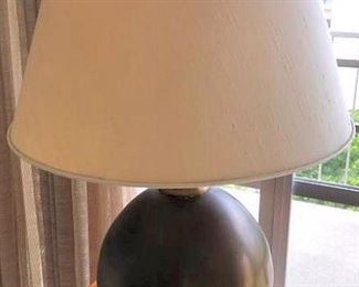 PVT009 Metal Lamp with Fabric Lampshade 