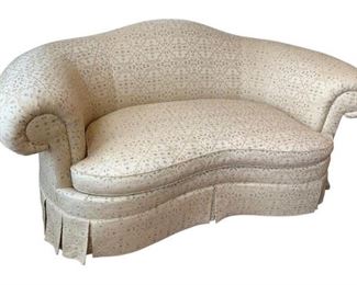 High end luxurious, Hickory chair kidney sofa.