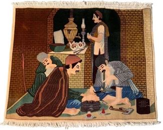 Handmade wool rug made in Iran 2'11 x 3'9