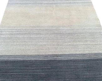 Custom Woven,â€œHandmade Wool Rug with Stripe Design 5'2 x 8'2