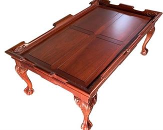 Beautiful Mahogany Chippendale coffee table, with scroll top detail. 