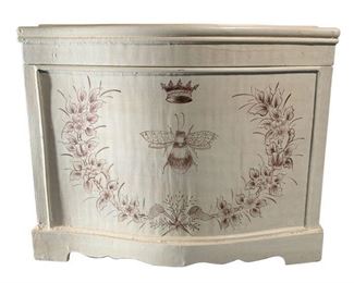 Wooden hand painted trunk 