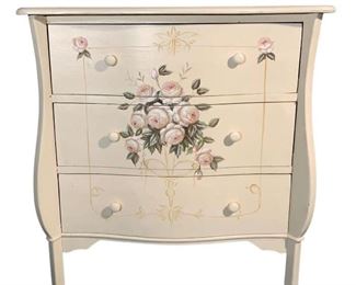 Wooden hand painted 3 drawers commode 
