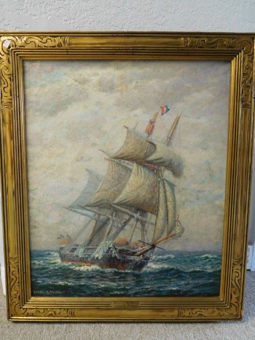 James G. Tyler - Listed Artist - Whaler in Mid-Ocean