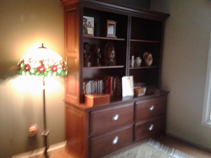 SOLID BLACK WALNUT AMISH BUILT EXEC. DESK ENSEMBLE IN OTHER PIC. PLUS THIS MATCHING BOOKCASE! 14,000 NEW.