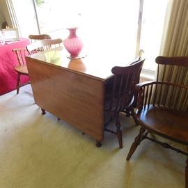 dining set with four chairs