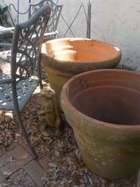 huge terra pots ( it took 2 men to move them)