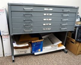 Mayline C-File, 5 Drawer Blue Print Cabinet, 35" x 41" x 28.5"