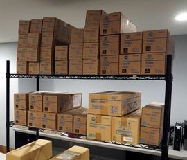 Konica Minolta Toner Cartridges Assorted Colors And Toner Waste Containers, All New In Box