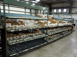 Interlake Selecta-Flo Storage/Sliding Dispensing Rack, 94" x 24 FT x 96" Included Extra Rolling Bars