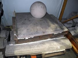 Architectural Salvage Concrete Statuary Including Blocks, Sconces, Pedestals And More, Contents Of 3 Pallets