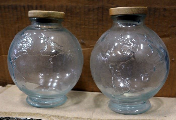 Glass Globe Decanters, Approx. 48, New In Box