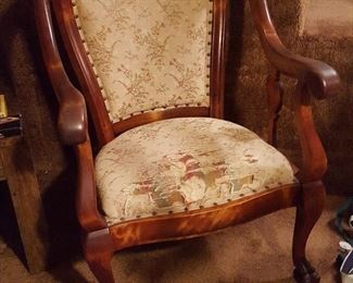 Antique side chair. Solid, but needs recovered