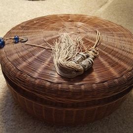 Antique sewing basket